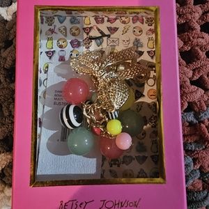 Bnwt Betsey Johnson bag charm/key chain